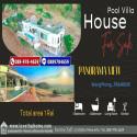 Big Private House- Pool Villa with land for sale on the mountain range, Pranburi District, Soi Wang Phong 43, total area 1 rai.