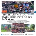 ที่ดินเปล่า 125 ตารางวา บนถนนสุขุมวิท ในซอยสุขุมวิท 97/1 ห่างสถานีรถไฟฟ้า BTSราคาพิเศษ